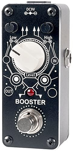 Sondery Booster Gitarren effektpedal, boost pedal True Bypass, mehr oder weniger 14dB Wechsel für Frequenzen unter 250Hz oder höher 1KHz