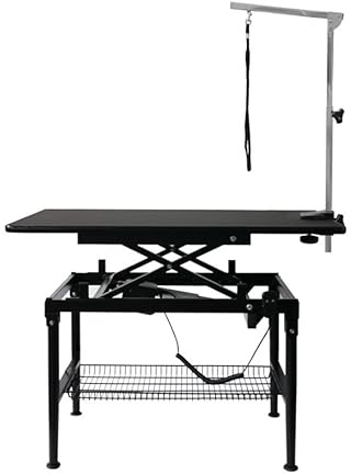 Pedigroom Apollo - Tavolo elettrico da toelettatura per cani, pieghevole, professionale, colore: Nero