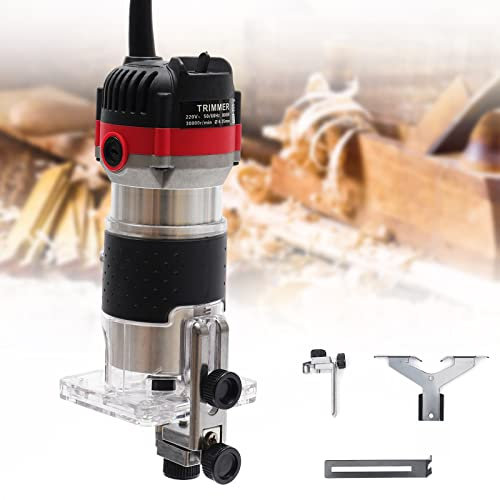 220V 30000RPM Oberfräse Trim Router - Elektrischer Hand Trimmer für 1/4 Holz. Kantenfräse mit 800W Leistung, inklusive Schraubenschlüssel