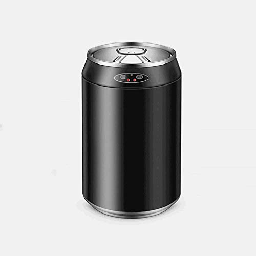 EDDGE Poubelle à Induction Intelligente avec Couvercle Moyen en Acier Inoxydable Automatique ménage Salon canettes de Coke personnalité Charge Poubelle
