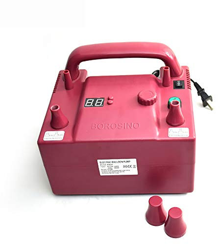 LeTkingok 220V Elektrische Ballonpumpe, Luftpumpe, Party, 5 Zoll, Rund, Latex-Ballonpumpe, Ballon-Aufblasmaschine, Geschwindigkeitszeitregler