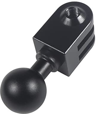 NovelGoal Aluminium-Kugelkopf-Adapter-Clip, 17 mm, kompatibel mit GoPro Hero 11 10, Kamerazubehör, Handyhalterung, Auto-Aufnahmehalterung