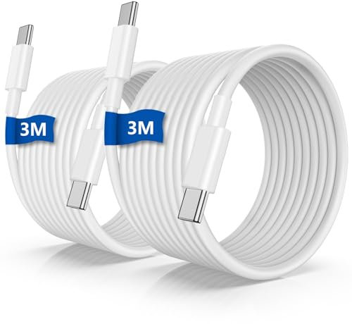 3M USB C Ladekabel for iPhone 15, Lang Typ C Schnellladekabel, iPad Pro Schnellladung Kabel für Apple iPhone 15 Plus/15 Pro Max,MacBook Pro 2021/2020/2019,iPad 12.9/11 inch/Mini/Air,Samsung S24/S23