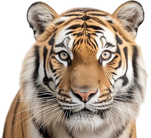 Image de fenêtre Tigre I Imprimée des deux côtés I 29,6 x 27,9 cm I Réutilisable I Adhésif statique I dv_1329