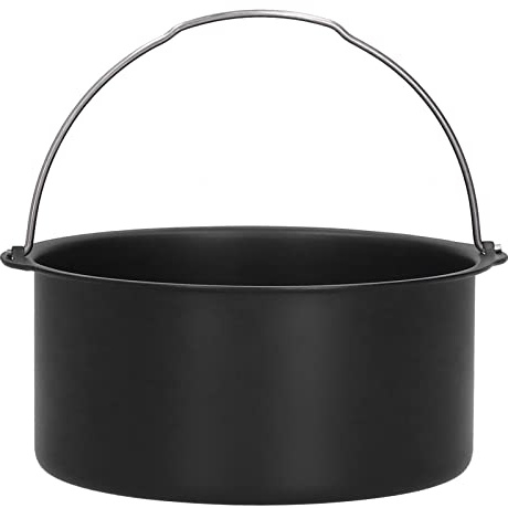 Ejoyous Round Cake Tin, Carbon Steel Non-Stick, 8 inches, Cake Baking Tray for Electric Deep Fryer