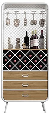 Vinoteca Armario for licores multifuncional, armario for vino de suelo a techo, aparador, estante for vino Vintage, taquillas pequeñas de hierro forjado for restaurante Para almacenar vino ( Size : 76