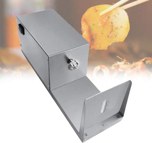 Mcamgiczin Cortadora eléctrica en Espiral de Tornado de Patatas, Cortador eléctrico en Espiral de Patatas Tornado, Patatas Fritas, Acero Inoxidable con Control de Interruptor para Uso doméstico