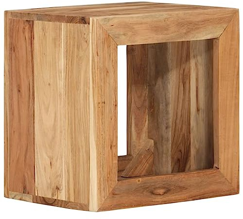 vidaXL Hocker 40x30x40 cm Massivholz Akazie, Holzhocker, Fußhocker, Fußhocker Holz, Sitzhocker Holz, Massivholzhocker, Sitzhocker Massivholz