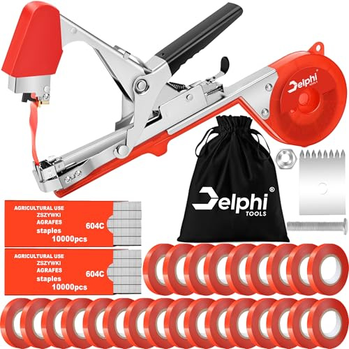 Pinza legatrice 25 rotoli con graffe | 25 rotoli, Kit graffe, Legatura rapida, Per giardino, Per piante, Uso semplice