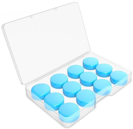 YPYMOD 6 paia di tappi per le orecchie in silicone morbido, modellabili, riutilizzabili per dormire, cancellazione del rumore, ideali per concerti, nuoto, doccia, russare, blu?