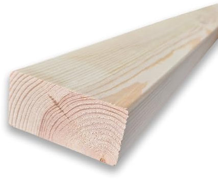 Listello in legno di pino naturale da 300 cm, sezione 4,5x9 cm, per pareti, pergole, bricolage