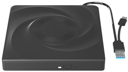 Qaonsciug USB3.0 USB C External DVDs Writer Drives Burners Reader Player Optical Drives For Laptop PC DVDs Burners