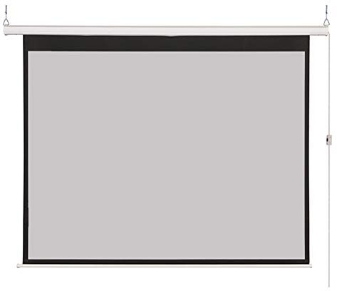 IUBGFTO Pantalla De Proyector, Lanzamiento 72 Pulgadas 16: 9 Tela Gris Mate Fibra De Vidrio Pantalla De Proyector Motorizada Eléctrica Cine En Casa Escuela De Negocios Bar