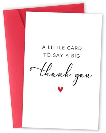 WUSJCOF Biglietto di ringraziamento Biglietto di ringraziamento Biglietto di ringraziamento per amici e familiari, biglietto di apprezzamento per lui e per lei, regalo di ringraziamento per insegnanti