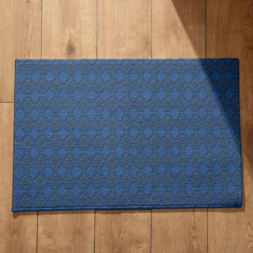 EHOMERY Zerbino Pulisci Scarpe da Esterno Tappeto per Cucina Assorbente Antiscivolo Lavabile Lungo Modello retrò Ingresso Interno Quadrato Doccia 50x80cm