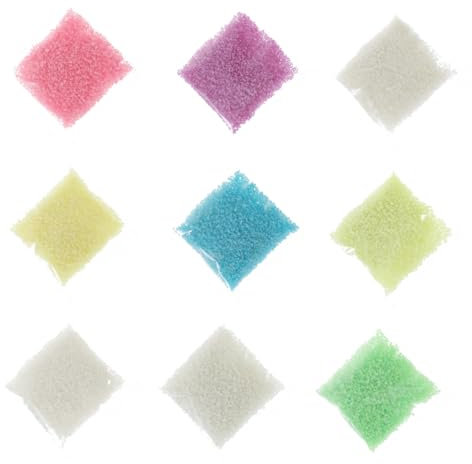 iplusmile 9Piezas Arena Oscuridad de Fluorescentes para DIY Manualidades de Arena Luminosa Colores Bolsa