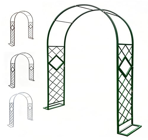 Arco de jardín de metal 140 380 cm, enrejado resistente para plantas trepadoras, decoración de bodas y fiestas, soporte duradero para vides y flores, 360 x 230 cm