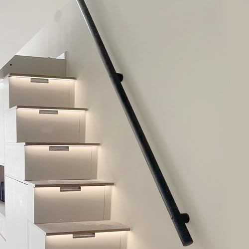 Elegant Indoor/Outdoor Handrail Ramps NonSlip Support Bar for Walls (0.3m 1.4m 2.7m 3.9m 6m) Sturdy WallMounted Railing (L 160cm/5.2ft) for Safety and Accessibility
