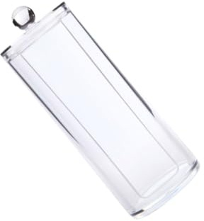 COLLBATH Caja Organizadora Transparente para Bastoncillos de Algodón con Tapa Protectora Contenedor Multiusos para Cosméticos y Accesorios para Baño y Viajes