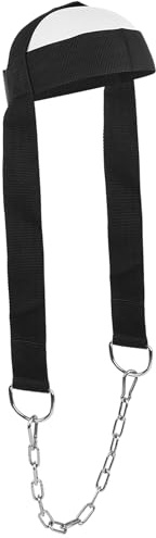 Taidda Entrenador de Cuello con Cabezas Ajustables Acolchadas para Entrenamiento de Fuerza, con Cadena de Acero de 30, para Entusiastas del Levantamiento de Pesas y el Fitness, Nailon + Acero