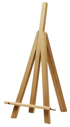 Mini Staffelei 25 cm aus Holz - Menükartenhalter & Tischstaffelei - Perfekt für Fotos, Bilder, Schilder & Hochzeiten - Kleine Dekorative Staffelei für Events & DIY-Projekte