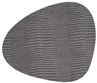 Croco Tischset Curve L Silver-Black 37 x 44 cm