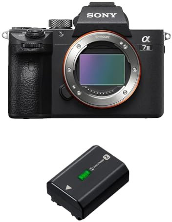 Sony ILCE7M3B Full Frame Mirrorless Compact System Camera Body with NPFZ100.CE Z Series Rechargeable Battery Pack - Black