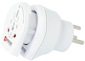 SKROSS | 1.500214-E | Kombiwelt nach Dänemark | Reiseadapter von der Welt nach Dänemark - Spannung und Leistung: 100V - 1000W / 250V - 2500W - Anti-Stromschlagschutz