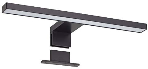 LED Spiegelleuchte Java 5W IP44 schwarz | Schranklampe 3000K warmweiß Aufbauleuchte 320Lm 30cm Spiegellampe