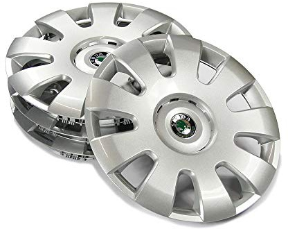 Skoda CDZ600001 Radzierblenden (4 Stück) Radkappen 15 Zoll Castle Radblende 6Jx15 Stahlfelge Silber