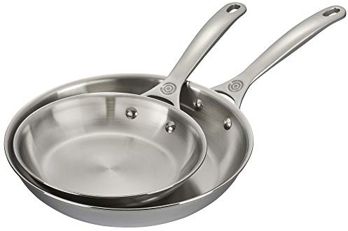 Le Creuset Tri-Ply Stainless Steel 2 pc. Fry Pan Set (8 & 10)
