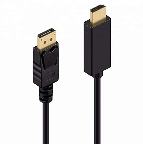 Excalibur - DisplayPort DP to HDMI Gold Plated Cable Lead Wire 4K UHD Ready 1080p Laptop (5 Metre)