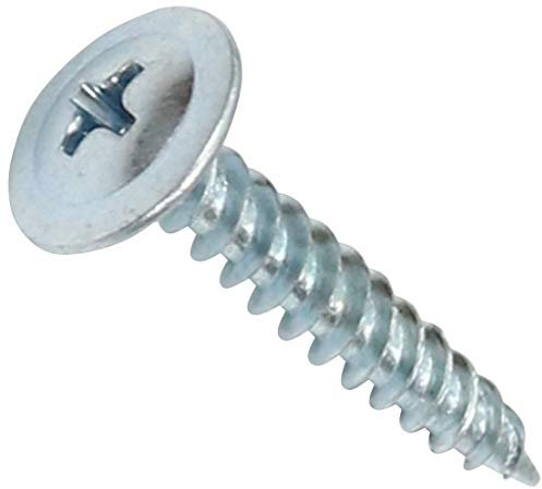 AERZETIX - C44682 - Satz von 100 Blechschrauben selbstschneidenden Ø4.2x25mm mit große linsenkopf - mit PH kreuzschlitz - holzkonstruktion metallisch dachrinnen - aus verzinktem stahl - farbe silber