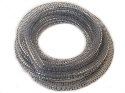 Manguera en espiral de PVC, manguera de aspiración de presión y extracción, 32 mm/10 m, transparente
