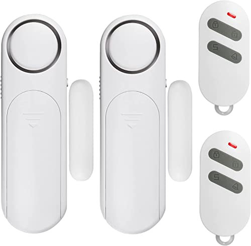 TOWODE Alarma de Puerta, Alarma de Ventana Alarma Inalámbrica de Sensor de Contacto de Puerta y Ventana con Sonido de 120dB Alarmas de Puerta de 3 Modos para Su Hogar, Niños, Tienda de Seguridad