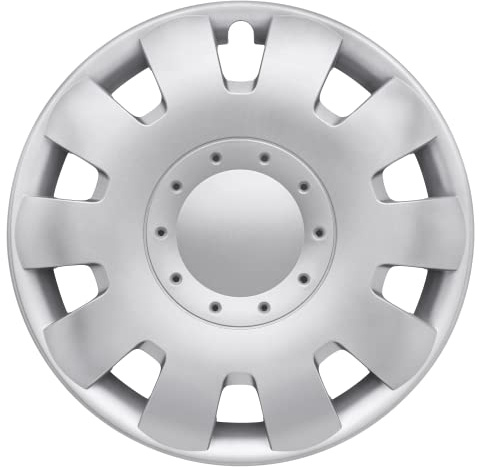 Radkappen Silber matt 13 Zoll - Radzierblenden für Stahlfelgen - Neptun Alufelgen Look Radblenden für Stahlfelgen - Europäisches Produkt aus recyceltem Kunststoff - 4er Set Zierkappen