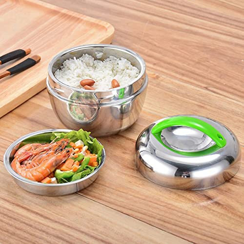 TOTITOM Box, Scaldavivande Portatile Contenitore per Alimenti Contenitore per Pranzo Termico in Acciaio Inossidabile da 0,8 l Contenitore per Pranzo Termico Portatile per Studenti, Impiegati