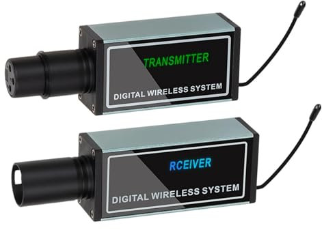 F Fityle Récepteur émetteur de, Faible Latence, Bande, Adaptateur de Micro XLR pour Micro Dynamique, système de sonorisation, Argent