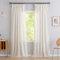 VOILYBIRD Juego de 2 cortinas de lino y mezcla de tejidos con cinta fruncidora y aspecto de lino, cortinas para dormitorio, salón (alto x ancho 245 x 140 cm, natural)