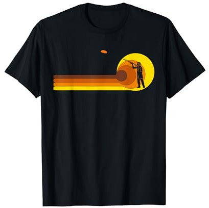 Tontaubenschießen Tontauben Vintage 70s Wurfscheibenschießen T-Shirt