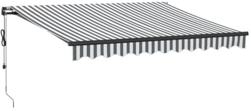 vidaXL Markis automatiskt infällbar antracit&vit 300x250 cm, markis, altanmarkis, markistak, dörrtak, utfällbar markis, trädgårdsmarkis, verandamarkis