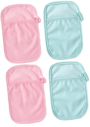 TOYANDONA Badehandschuhe 4 Stück Babys Waschlappen Duschhandschuhe Aus Baumwolle Polyester Mit Daumenring Für Sanfte Reinigung Und Körperpeeling Babys Badezubehör