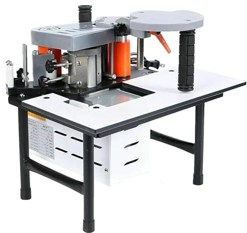 Dfdieratve Tischkantenanleimmaschine, Kantenanleimmaschine für die Holzbearbeitung, Tragbare Kantenanleimmaschine, Gebogene, Gerade Kantenanleimmaschine, Einstellbare Geschwindigkeit 0–6 m/min