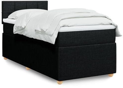 qohoio Boxspringbett mit Matratze Betten Mit Matratze Schlafzimmer Bett Boxspringbett Mit Matratze Schwarz 80x200 cm Stoff - 3287285