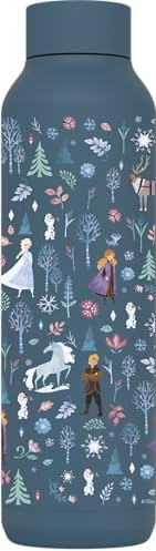 QUOKKA SOLID X DISNEY | BOTELLA TÉRMICA DE ACERO INOXIDABLE DOBLE PARED | FROZEN FOREST