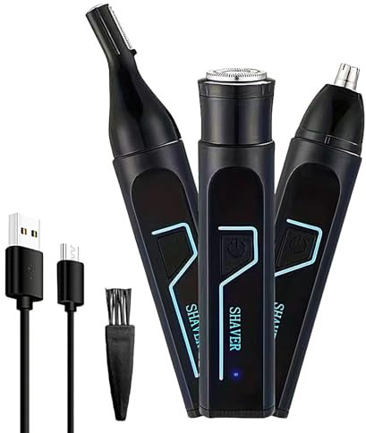 Nose Hair Trimmer - Electric Nose Ear Hair Trimmer, Battery-Operated Trimmer | USB Rechargeable Ear and Nose Clipper, Painless Nose Hair Trimmer, Battery-Powered Hair Trimmer for Easy Cleansing