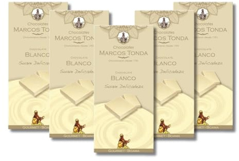 Chocolates Marcos Tonda – Chocolate Blanco Gourmet X5 | Chocolate Con Leche 100g X5 | Chocolate Gourmet | Chocolates Originales Para Regalar
