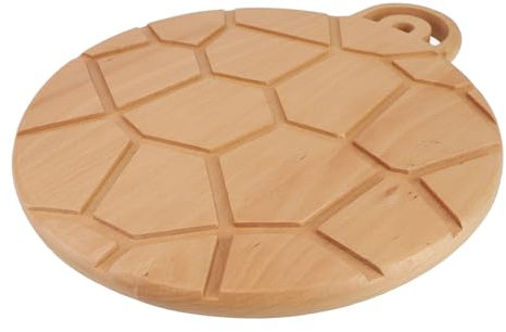 BAFOVY Madera de Haya Hechorizada, Bandeja de Servicio de Desayuno Redondo de 12 Pulgadas, para el Mostrador de la Cocina del Comedor Vivo