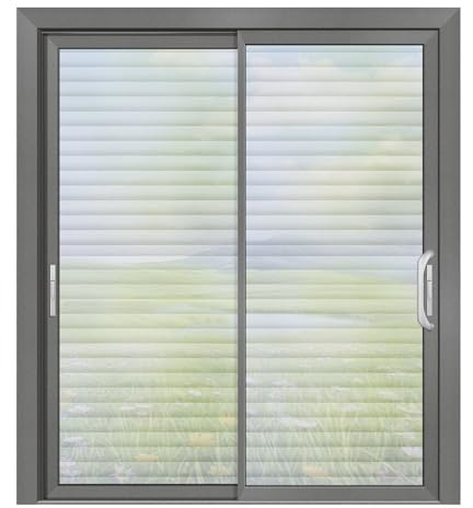 Milchglasfolie Fenster 80 x 200 cm Uv-Schutz Folie Sichtschutz Hitze Fensterfolie Selbsthaftend Blickdicht Fensterfolie Milchglas für Büro Und Haus, Streifen