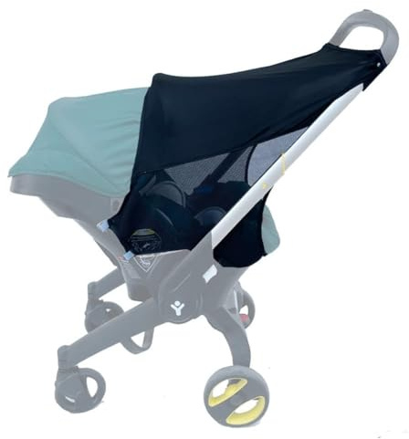 Parasol para cochecito, parasol antiUV UPF50+ toldo para cochecito/asiento de coche compatible con Doona parasol de capazo plegable transpirable cubierta de sol protegida del sol